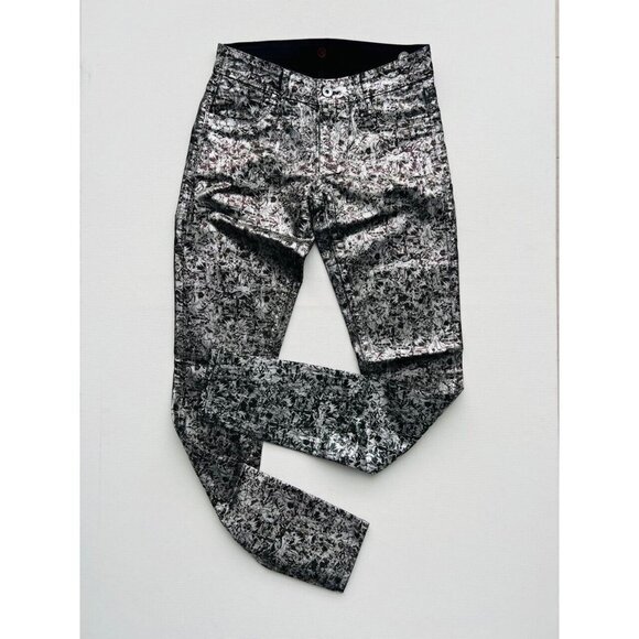 SINCLAIR MFGRP. Slim Print Jeans Metallic / Black ( 26 )